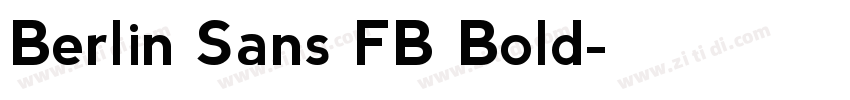 Berlin Sans FB Bold字体转换